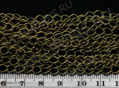 Цепочка I050 простая кручёная звено 6*5мм античная бронза (Iron) (50см)