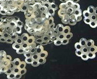 Шапочка простая 8*1,5мм серебристая (Iron) (10шт.)