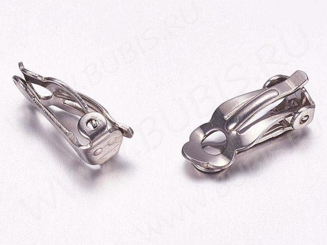 Основы для клипс №24 16*7*5,5мм цвет платины (Хирургическая сталь)(1 пара)