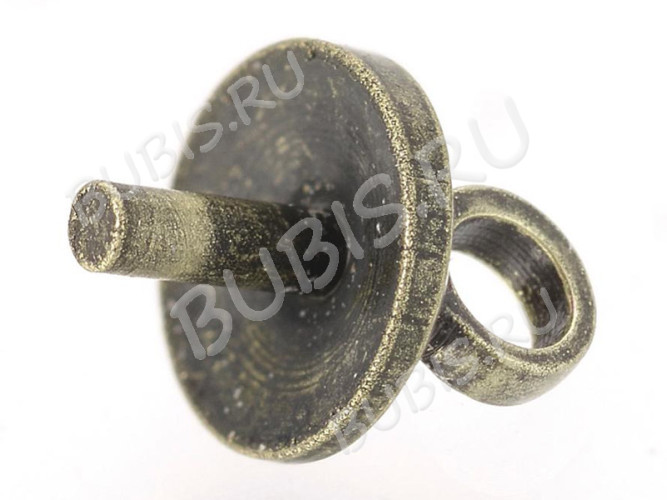 Держатель кулона 073 шапочка со штырьком 7*5*5мм античная бронза (Brass) (10шт)