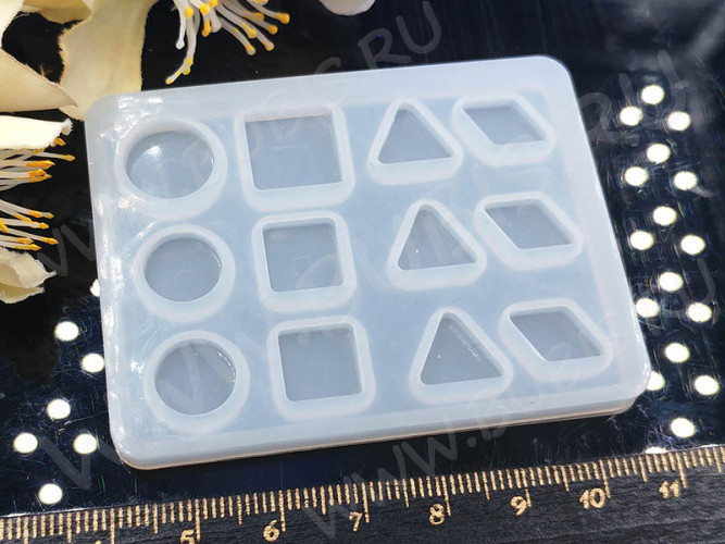 Молд 113 для эпоксидной смолы фигуры Геометрия 65*50*5мм (силикон)