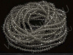 Бусина кристалл гранёный абакус 4,3*4*3,5мм серый (раухтопаз) прозрачный (имитация Сваровски) (20шт.)