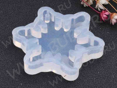 Молд 234 для эпоксидной смолы кулон подвеска Снежинка 52*52*9мм (силикон)