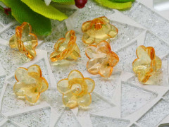 Бусина акрил Цветочек 15 чашечка 12*11,5*7мм рыжий прозрачный (акрил) (10шт.)