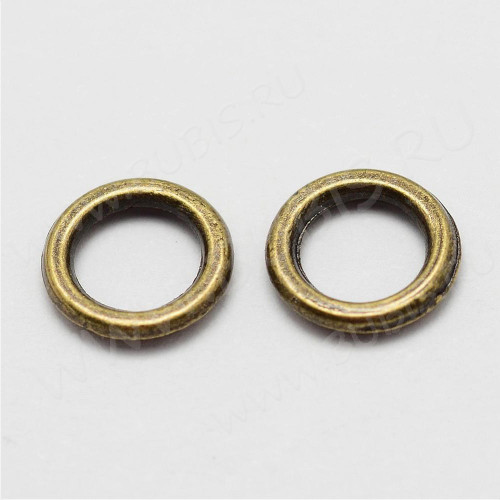 Кольцо декоративное 23 простое 7*7*1мм античная бронза (литьё) (10шт)