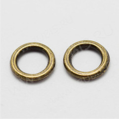 Кольцо декоративное 23 простое 7*7*1мм античная бронза (литьё) (10шт)