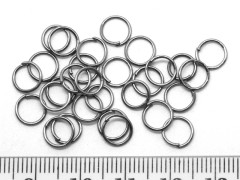 Колечки обычные 6*1мм чёрный никель (Iron) (ок.100шт)