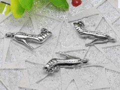 Подвеска Туфля 05 3D 21,5*14*3,7мм античное серебро (литьё)