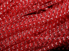 Нейлоновая ювелирная сетка 4мм красно-серебристая (шнуры) (1м)