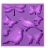Молд 006 Бабочки и Птички 8*8*0,55см сиреневый (силикон) (инструменты для моделирования) Купить Молд 006 Бабочки и Птички 8*8*0,55см сиреневый (силикон) (инструменты для моделирования) с доставкой по России