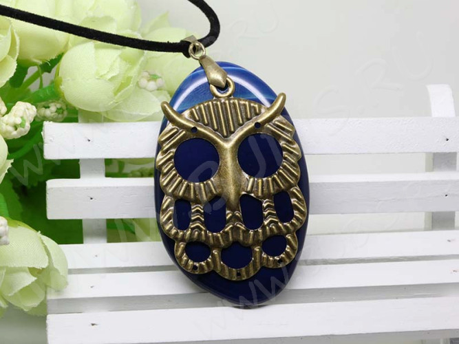 Держатель кулона 025 гладкий с пробой 18KGP 20*7*4мм черный никель (Brass)