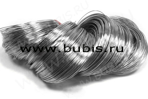Мемори проволока - пружина - основа для браслета 55*1мм цвет платины (10 витков)