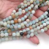 (ОПТ) Бусина округлая 6мм МАТОВАЯ Амазонит натуральный (камни) (НИТЬ) Купить (ОПТ) Бусина округлая 6мм МАТОВАЯ Амазонит натуральный (камни) (НИТЬ) с доставкой по России