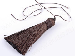Декоративный элемент 074 Кисть струящаяся 80*12мм тёмно-коричневый (декоративные элементы)