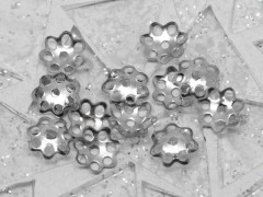 (ОПТ) Шапочка тонкая 095 простая 27 6*6*1,2мм цвет платины (Iron) (500шт.)