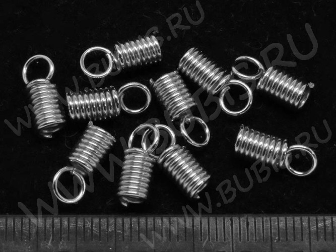 Концевик 013 пружинка 9,5*4,5*4,5мм цвет платины (Iron) (10шт)