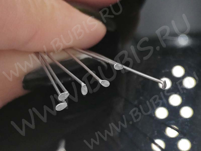 Штифт со шляпкой 40*0,8мм цвет платины (Хирургическая сталь) (50шт)