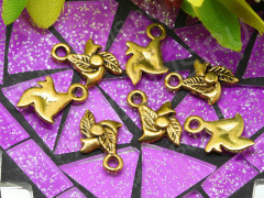 (СКИДКИ!!!) Подвеска Цветочек 07 15*10*1,8мм античное золото (литьё) (10шт.)