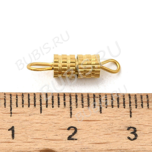 Замочек винтовой 17 с петельками 16*4мм золотистый (Хирургическая сталь)