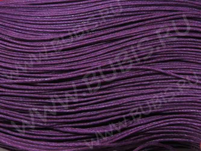 (СКИДКИ!!!) Вощёный х/б шнур 1мм лиловый (ок. 70м)