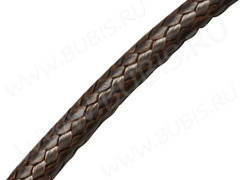 Вощёный полиэстеровый шнур "корейский" 2мм темно-коричневый (1м)