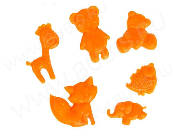 Молд 007 Зверюшки 8*8*0,55см рыжий (силикон) (инструменты для моделирования)