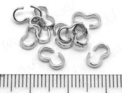 Зажимы №16 коннекторы 8*4*2мм цвет платины (Iron) (10шт.)