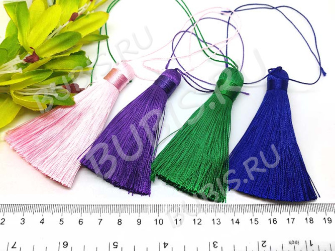 Декоративный элемент 074 Кисть струящаяся 80*12мм айвори (декоративные элементы)