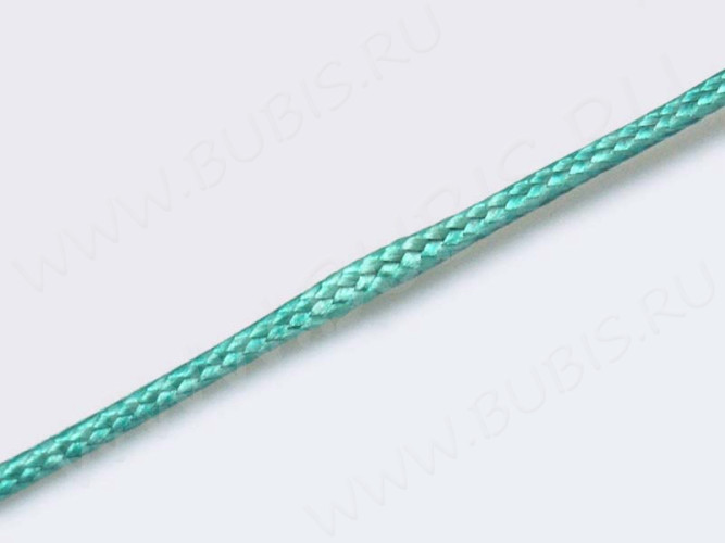 Вощёный полиэстеровый шнур "корейский" 2мм бирюзовый (1м)