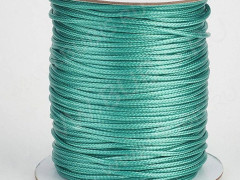 Вощёный полиэстеровый шнур &quot;корейский&quot; 2мм бирюзовый (1м)