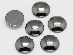 Кабошон каменный 108 Круг 10*10*2,8мм Гематит синт. (камни)