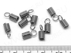 Концевик 013 пружинка 9,5*4,5*4,5мм чёрный никель (Iron) (10шт.)