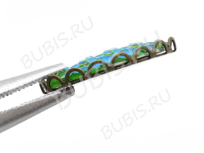 Подвеска-сеттинг Овал 36 коннектор (сеттинг 25*18мм) 26*19*2,8мм античная бронза (Brass)