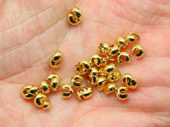 Обжимная бусина 03 маскировочная разъёмная покрывная 3,2*2,2мм золотистая (Brass) (20шт)