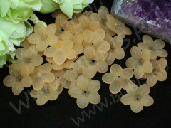 (СКИДКИ!!!) Бусина акрил Цветочек 21 матовый 20*19,5*5,5мм св.персиковый полупрозрачный (акрил) (10шт.)