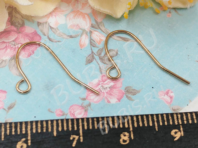 (СКИДКИ!!!) Швензы-крючки №093 19*13*0,6мм светлое розовое золото (Iron) (10 пар)