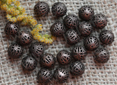 (СКИДКИ!!!) Бусина ажурная 01 &quot;Шарик&quot; 10мм античная медь (Iron) (10шт.)