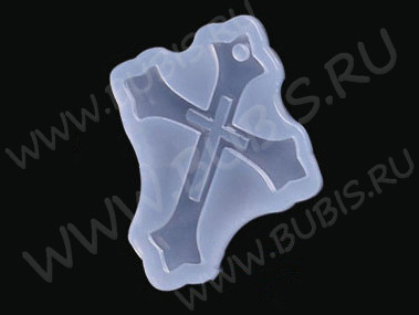 Молд 194 для эпоксидной смолы Крест в кресте 53*44*7мм (силикон)
