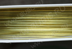 Проволока медная 26 толщина 0,6мм золотистая (Copper) (7,5м)