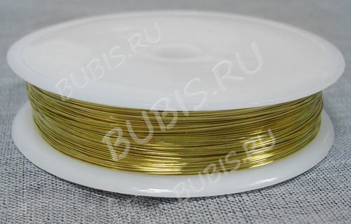 Проволока медная 26 толщина 0,6мм золотистая (Copper) (7,5м)