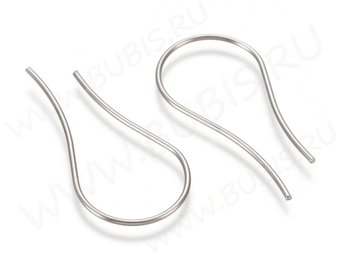 Швензы-крючки №103 петли без петельки (колечка)  30*15*0,7мм цвет платины (Хирургическая сталь) (1 пара)