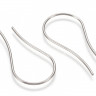 Купить Швензы-крючки №103 петли без петельки (колечка)  30*15*0,7мм цвет платины (Хирургическая сталь) (1 пара) с доставкой по России