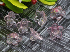 Бусина акрил Цветочек 15 чашечка 12*11,5*7мм св.розовый прозрачный (акрил) (10шт.)