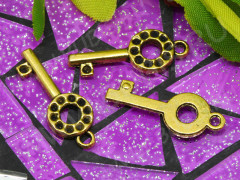 (СКИДКИ!!!) Подвеска Ключик 07 22*8,5*1,5мм античное золото (литьё) (10шт.)