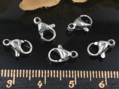 (СКИДКИ!!!) Замочек карабин №067-100 10*6*3мм цвет платины (Хирургическая сталь)(100шт) 