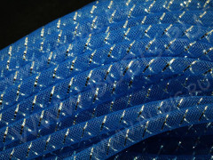 Нейлоновая ювелирная сетка 8мм т.голубо-серебристая (шнуры) (1м)