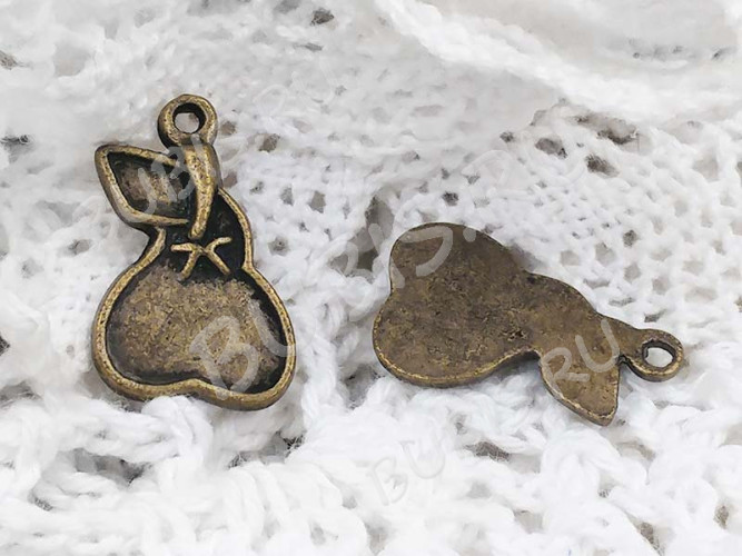 Подвеска Груша 01 21,5*14*2мм античная бронза (литьё)