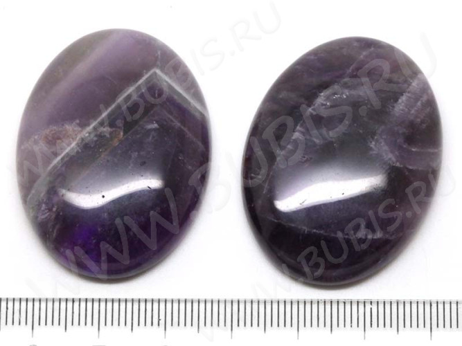 Кабошон каменный 093 Овал 40*30*7мм Аметист натуральный (камни)
