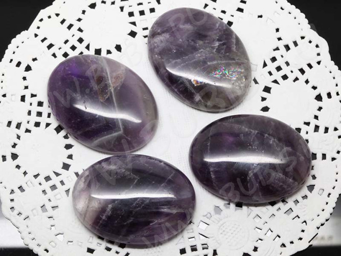 Кабошон каменный 093 Овал 40*30*7мм Аметист натуральный (камни)