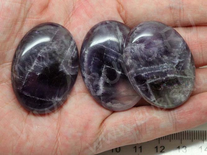 Кабошон каменный 093 Овал 40*30*7мм Аметист натуральный (камни)